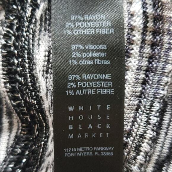 White House Black Market Metallic Knit V-Neck Sweater Womens Medium Long Holiday - Picture 5 of 5